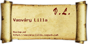 Vasváry Lilla névjegykártya